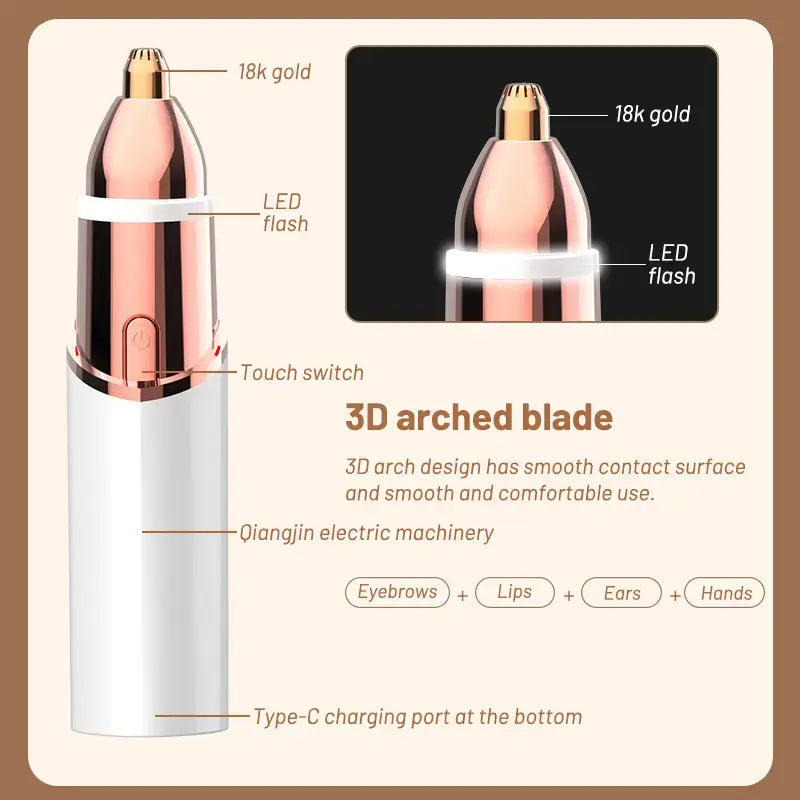2-in-1 facial and eyebrow trimmer listing image 2