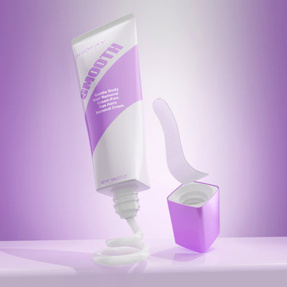 Hair removal cream tube texture and spatula